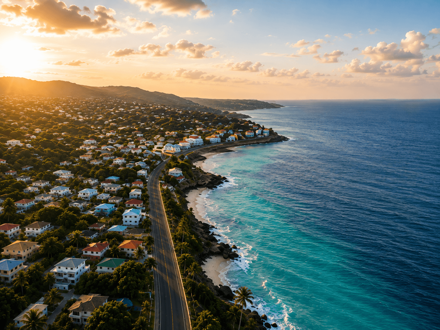 Coastal island town